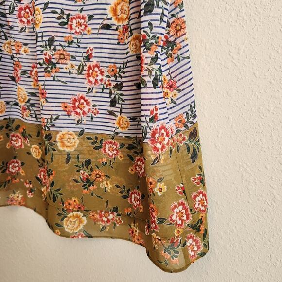 CAbi Penelope Mixed Print Striped Sleeveless Tunic Style 5354 Size Medium - Picture 4 of 12